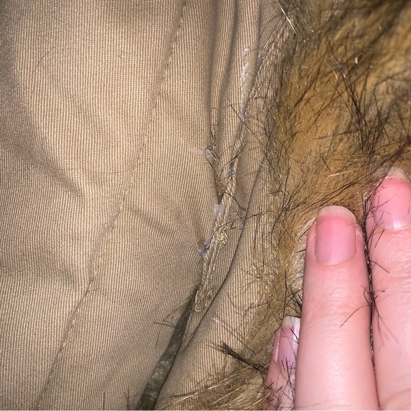 Maje Faux Fur Trimmed Cotton Blend Twill Hooded Coat 4 - Picture 11 of 14